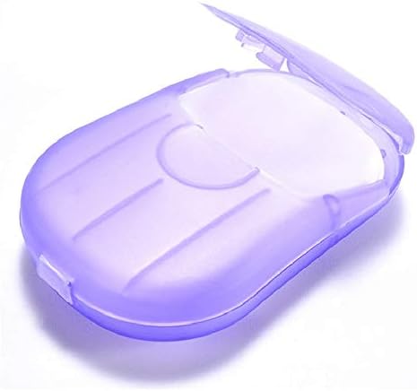 Еднократна парче сапун Преносима Пътна кутия за сапун За ръчно пране 20 парчета Мини-кутия от сапунена книжа (Пет цвята, само 10 кутии,