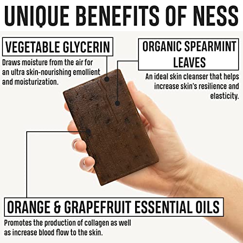 Комплект мъжки мыльниц Ness Organics - 5 опаковки натурален сапун с органични съставки са ръчно изработени в САЩ