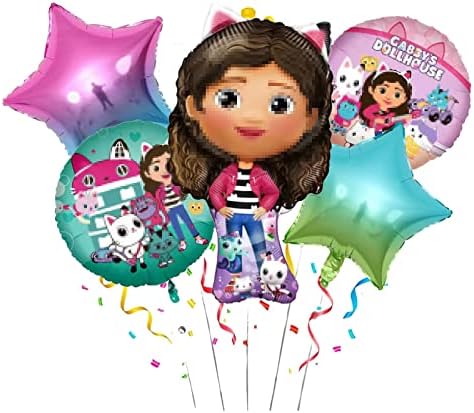 5 бр. мультяшные балони за момичета, украса за рожден ден, вечерни аксесоари, балони гелиевые балони за рожден ден за деца, бебе душ,