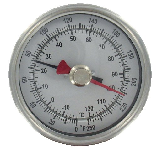 Биметаллический термометър Dwyer® Max/Min, BTM3258D, 150-750 ° F (65-400°C), прът 2-1/2