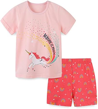 Комплект дрехи Bumeex За малки Момичета, Летни Дрехи, Памук Топ и къси Панталони