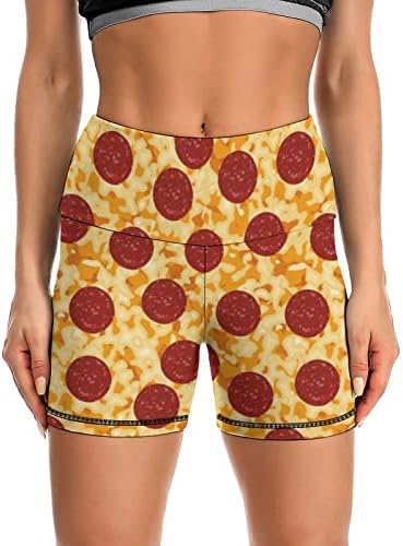Пеперони пица с Домати Дамски Спортни къси Панталони За Йога Меки Еластични Спортни Шорти За Бягане
