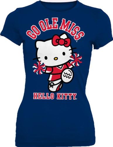 Тениска NCAA Mississippi Оле Мис Rebels Hello Kitty Pom Pom Junior Crew